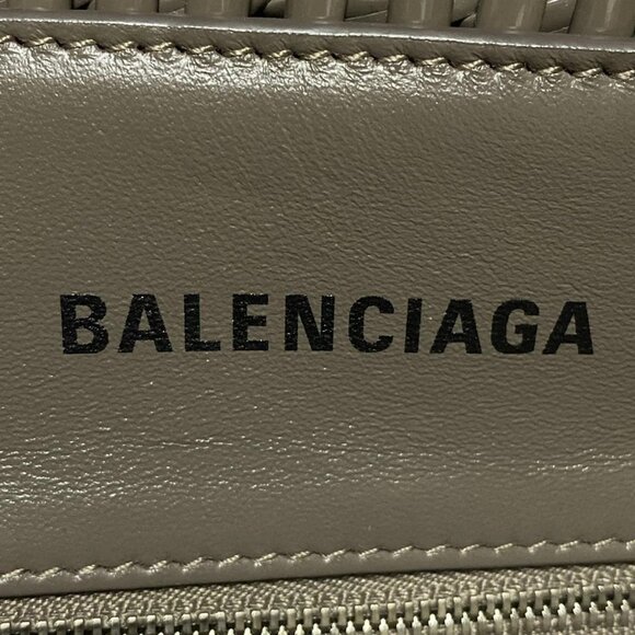 Auth BALENCIAGA Bistro XS Basket Dark Gray Polyurethane Polyester Cotton - Picture 8 of 9